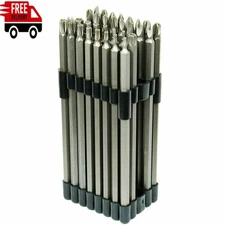 32PC Extra Long 6" Security Bit Tamperproof Set Hex Torx Star Pozi Tri-Wing