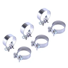 6PCS Stainless Steel 3" Narrow Band Exhaust Seal Muffler Lap Joint Clamps