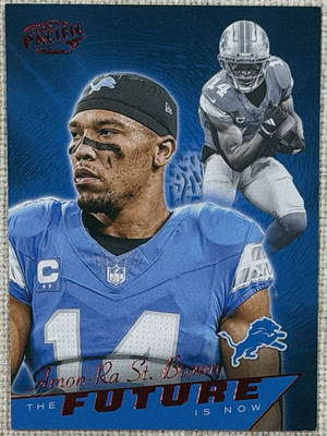 RED / 75 Panini 2024 The Future Is Now Amon-Ra St. Brown Lions CASE HIT
