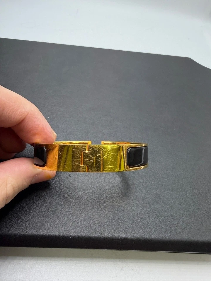 Hermes Clip H Negro Esmalte 6" SPB-MS 355643 Foto 3 de 4