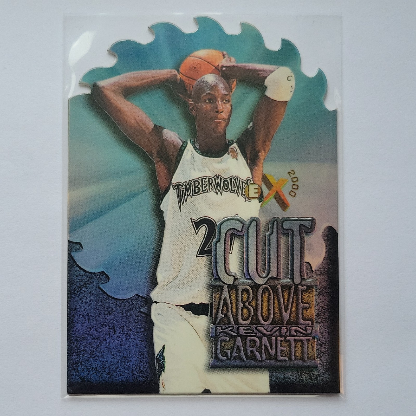 1996-97 SkyBox E-X2000 Garnett A Cut Above #1 Die-Cut Holo SSP Clean