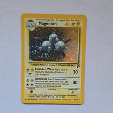Pokémon Magneton Holo 60 HP Base Set 2 009/130 English Pokémon TCG Card Stock