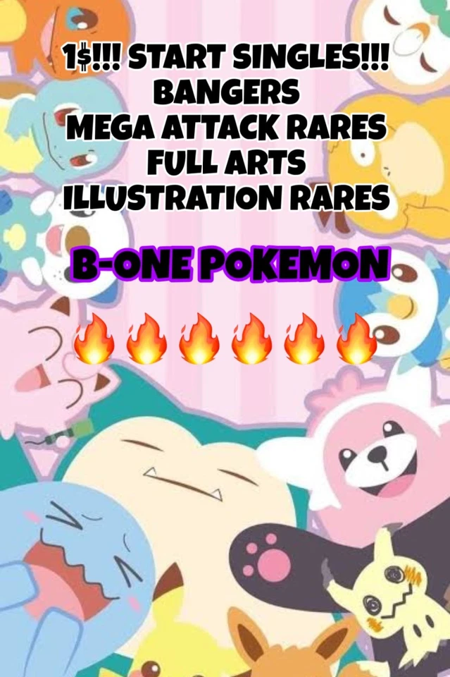 1$ START POKEMON SINGLES ILLUSTRATION RARES FULL ARTS ENG,JPN,CN
