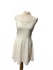 Vintage 90s white retro mini summer dress small
