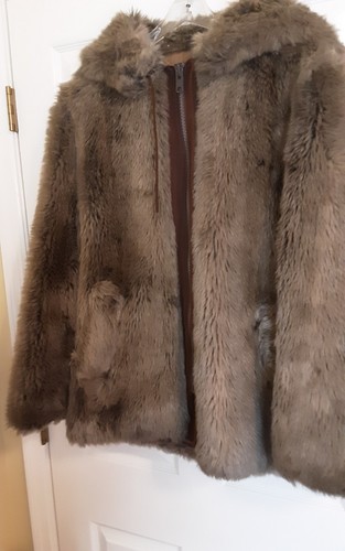Botany 50 Men's Brown Faux Fur Zip Lined Short Jacket Size 42 Regular
