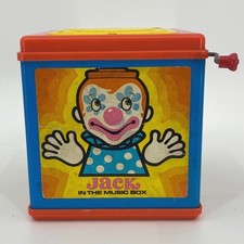 Vintage Jack In The Music Box 1976 Mattel Clown Pop Goes The Weasel, Sound Works