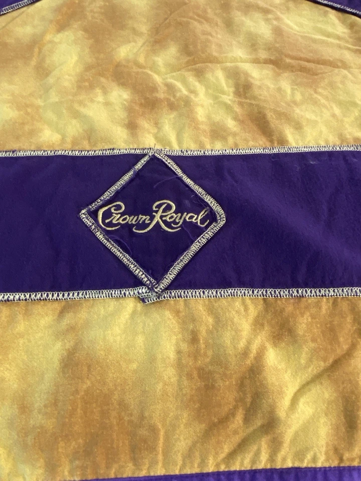 复古皇冠皇家被子/床罩紫色和金色自制 72"x 90" 棉 美国 — 第 4/4 张图片