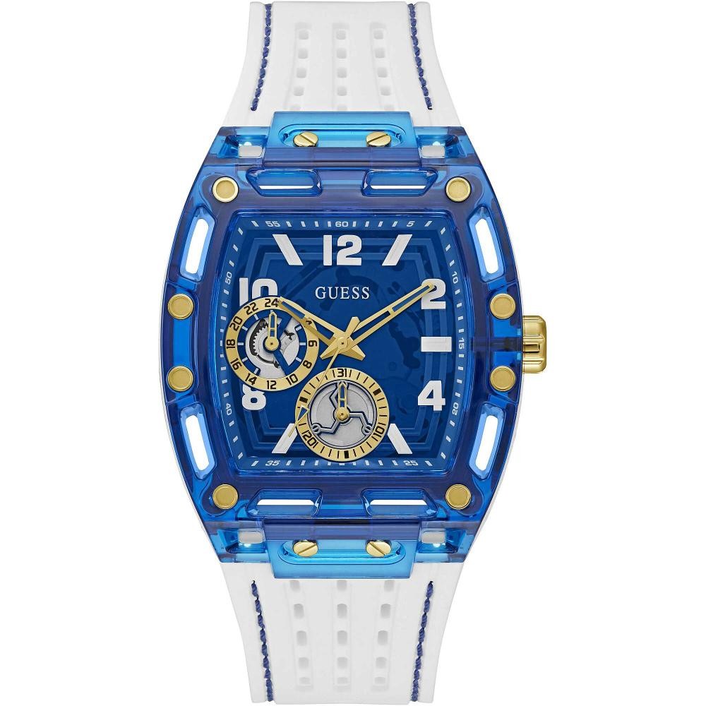 Reloj de Hombre GUESS PHOENIX GW0499G6 Multifunción Silicona Blanco Azul