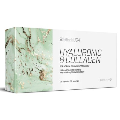 BIOTECH HYALURONIC & COLLAGEN - 120 Kapseln   Hyaluron Kollagen Glow Anti-Aging