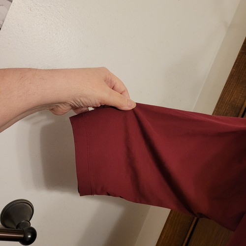 Camisa para mujer Gabrielle Rohde-Royce talla grande 4x borgoña cuello en V mezcla de algodón Pima - Imagen 3 de 5