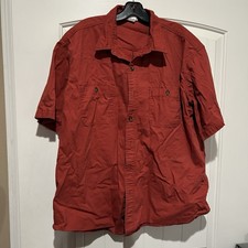 Dickies Mens XL Button Work Shirt Shirt Sleeve Relaxed Fit
