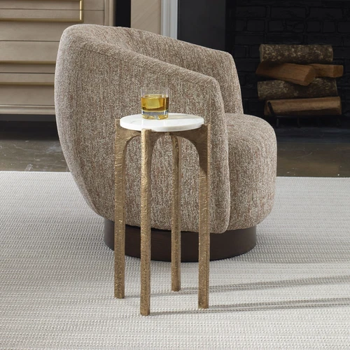 Uttermost Vivi Marble Drink Table - Picture 1 of 6