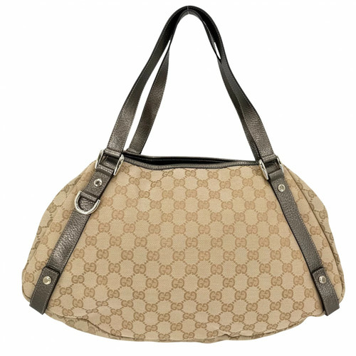 Gucci Handbag Women'S Abbey Tote Bag Shoulder 130736 Gg Canvas Leather Beige Gol