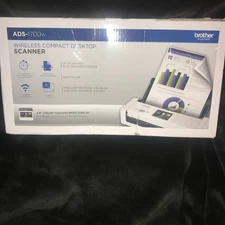 Brother ADS-1700w Wireless Compact Desktop Scanner New In Box Color Touchscreen 