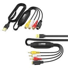 Portable USB Video Capture Card Stable Adapter VHS to Digital File Conversion