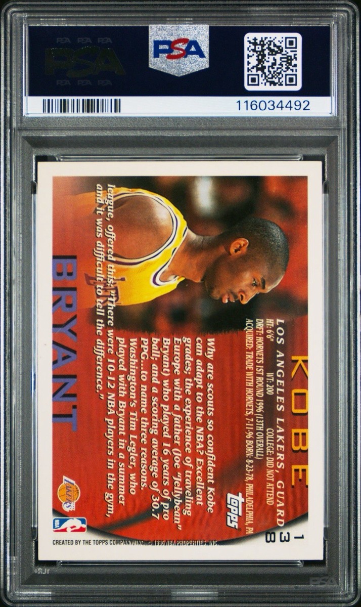 1996-97 Topps - Kobe Bryant #138 (RC) for sale online | eBay