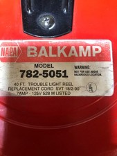 Napa Work Light Vintage Pn 782-5051 40 Cord Retractable Cord Great Condition