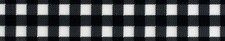 Country Brook Design  7/8In Black  White Buffalo Plaid Grosgrain Ribbon, 10 Yds