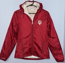 Vintage Indiana University Champion Women's Small Fitted Hooded Jacket Lined