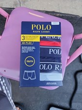 Polo Ralph Lauren 3-pack Boys 4D- Flex Cotton Stretch Gray/black Boxer Briefs L