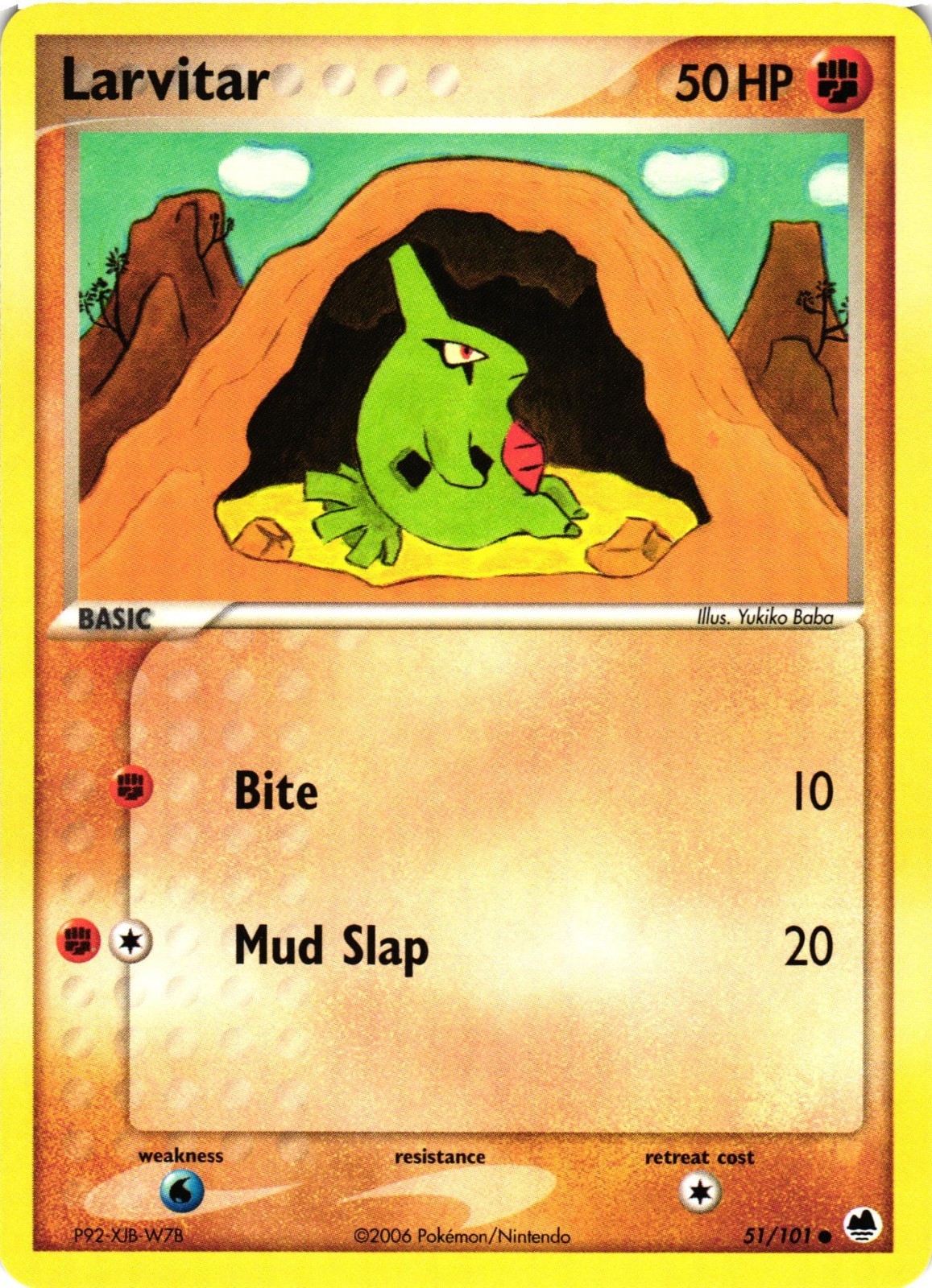 Pokemon TCG Dragon Frontiers Larvitar 51/101 Common VLP