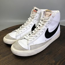 Nike Blazer Mid 77 Vintage Shoes Mens Size 12 White Leather Sneakers BQ6806-100