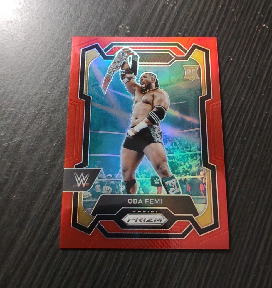2024 Panini Prizm WWE Oba Femi Red Prizm #259/299 (RC) Card No. 199