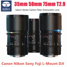SIRUI 35mm 50mm 75mm T2.9 1.6x Anamorphic Lens DJI Canon Nikon Sony Fuji L-Mount