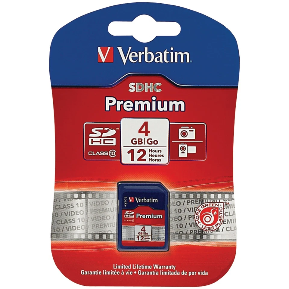 VERBATIM 96171 Class 10 SDHC Card (4GB) - Image 2 of 2