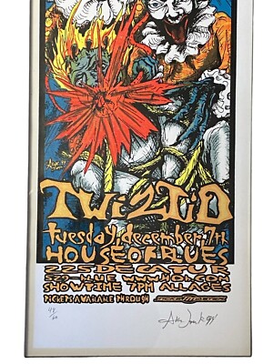 INSANE CLOWN POSSE TWIZTID ALLEN JAEGER SIGNED 1999 CONCERT POSTER