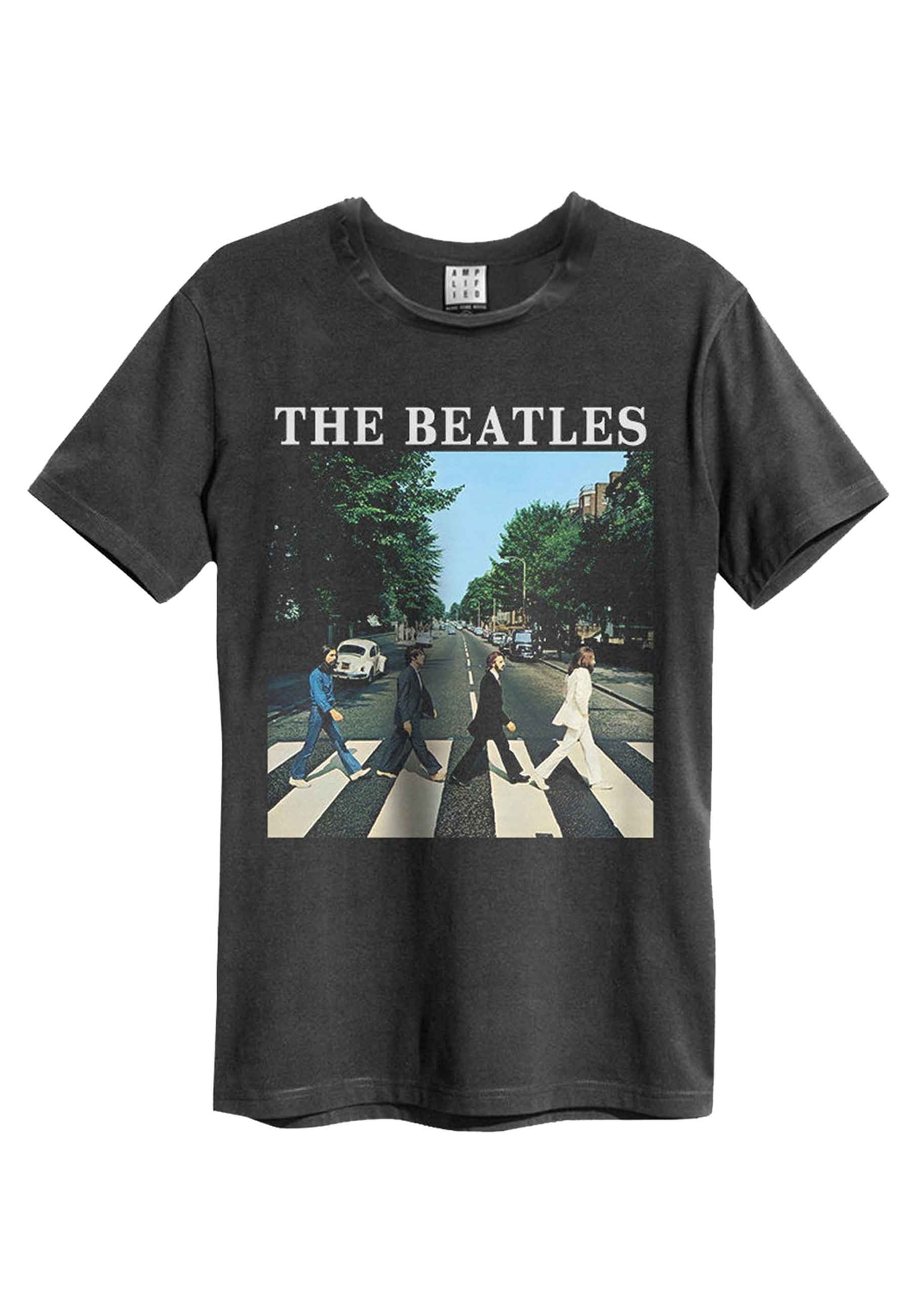 The Beatles Abbey Road Band Logo Official Unisex T-Shirt in Charcoal Amplified Design