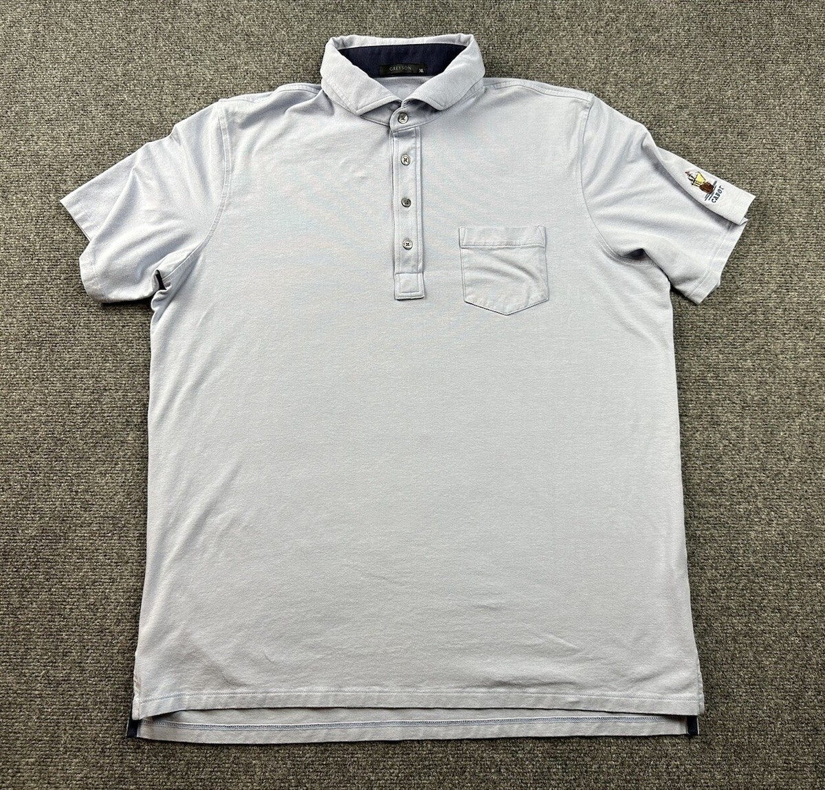 Greyson Golf Polo Shirt Men's XL Blue Short Sleeve Embroidered