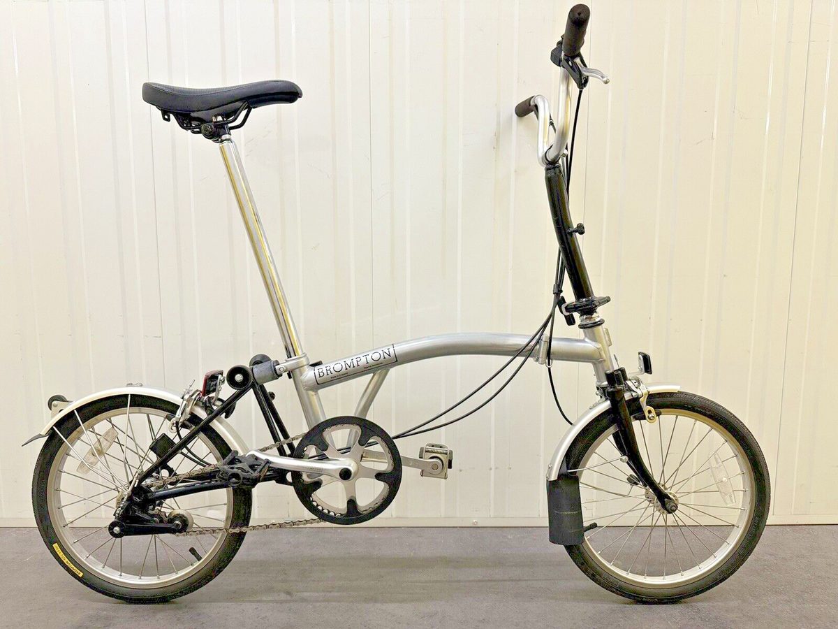 Brompton Folding Bike Silver Speed Year Warranty