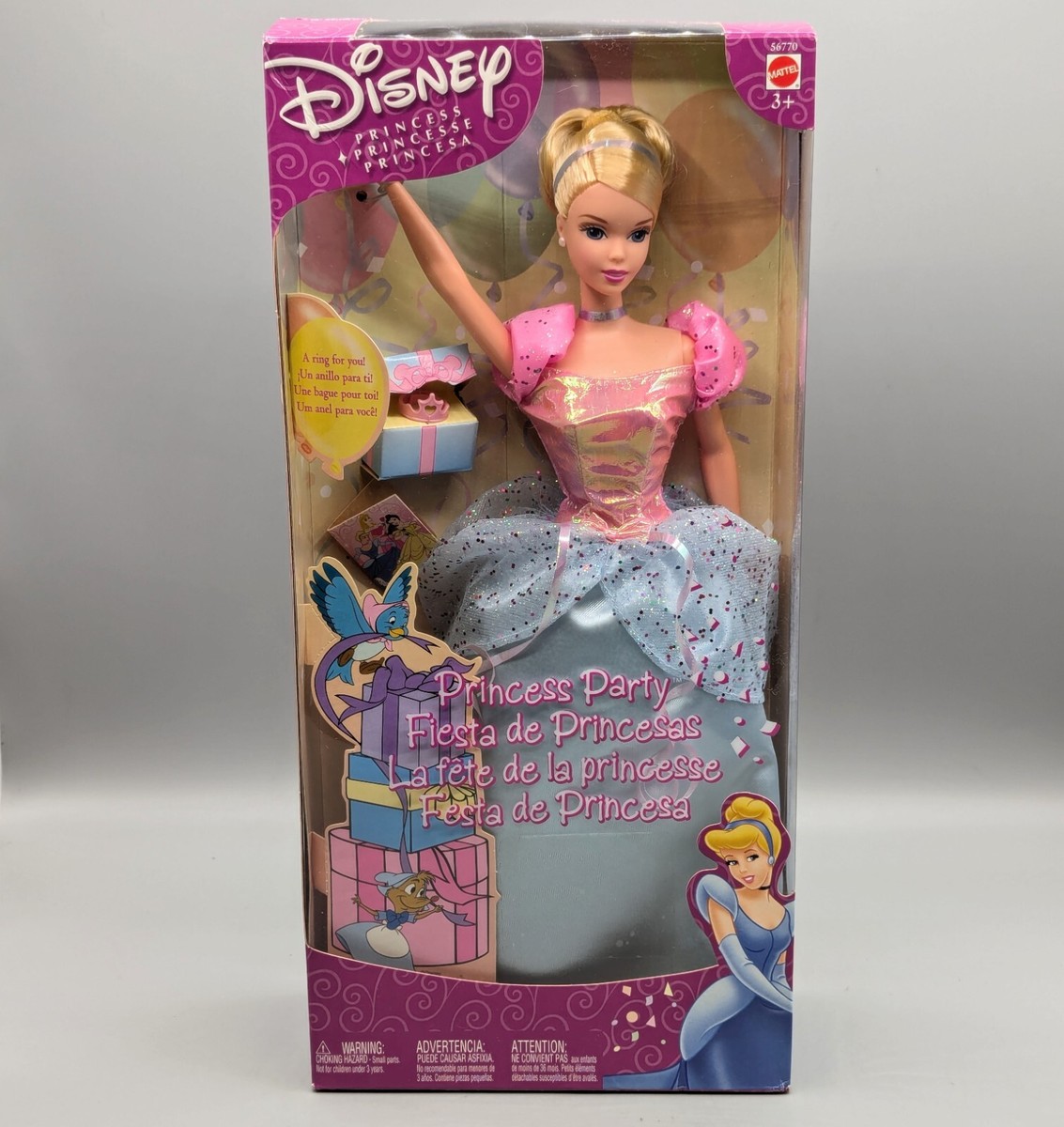 New Vintage 2002 Mattel Disney Princess Party Cinderella