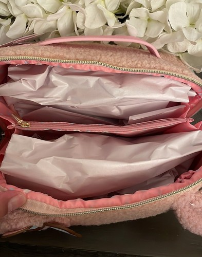 Impressions Vanity My Melody Unfold Travel Makeup Bag with Faux Sherpa Texture - Picture 3 of 8