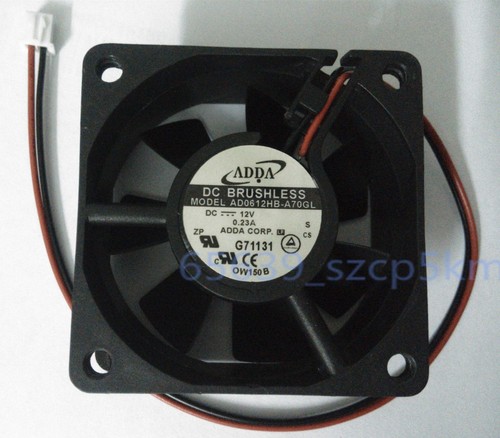ADDA AD0612HB-A70GL DC12V 0.23A 60x60x25mm 2 Pin Case/CPU Cooling Fan - 第 1/1 張圖片