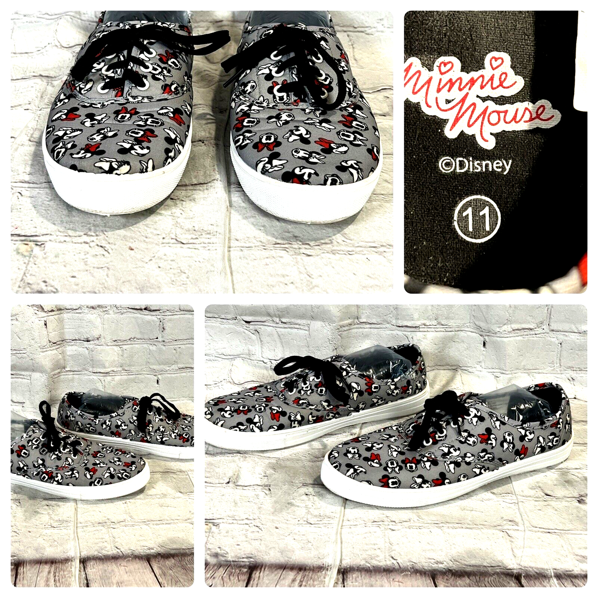 Baskets Basses Chaussure Mickey Femme Talon Baskets Métallisées