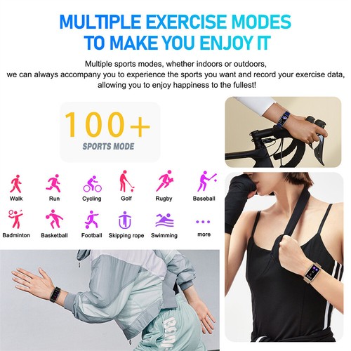 Bluetooth Smartwatch Bransoletka Sport Fitness Tracker Pulsometr Zegarek sportowy Liczenie kroków - Zdjęcie 13 z 30