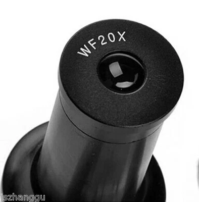 WF20X/10mm Wide Angle Biological Microscope Eyepiece Optical Lens Mount 23.2mm