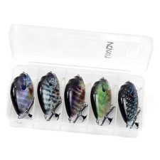 Lixada 6cm 15g 5PCS Fishing Lures + Barbed Treble Hooks Fishing Accessories