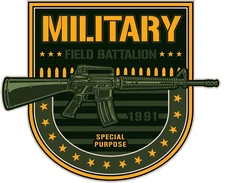 Military Weapon Bumper Sticker Military Vinyl Soldier Decal 5"