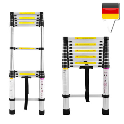 Teleskopleiter 3,2m Stehleiter Leiter Anlegeleiter Mehrzweckleiter Alu Ladder DE