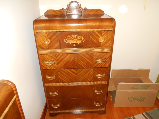 antique waterfall bedroom furniture collection on ebay!