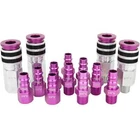 Milton® Colorfit Coupler & Plug Set with Rubber Bumpers, V-Style High Flow 1/4"