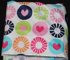 Bananafish Circle  Hearts Crib Skirt blue pink new without packaging 766