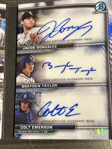 2023 Bowman Draft Positioned For Excellence Autograph Booklet 4/10 Shaw, Emerson - Picture 4 of 8