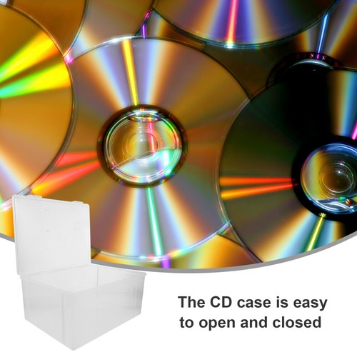 DVD Storage Box CD Storage Container Plastic DVD Holder Portable CD Storage Case - Afbeelding 4 van 12