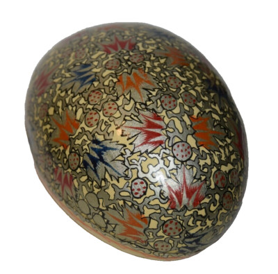 Wooden Easter Egg Lacquer Box Hand painted Multi color Design