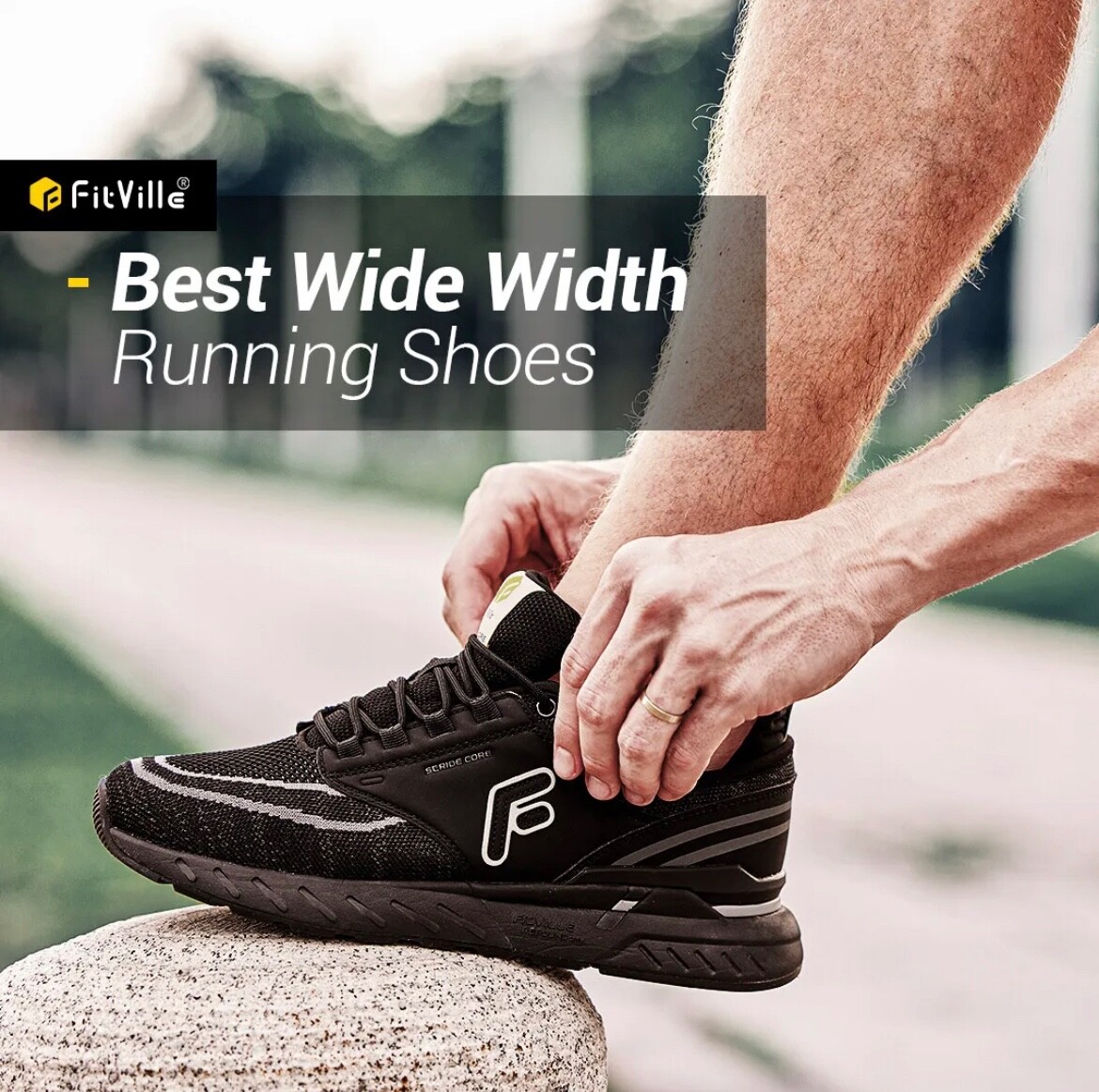 FitVille Men's Extra Wide Sneakers for Flat Feet Stride Core Wide