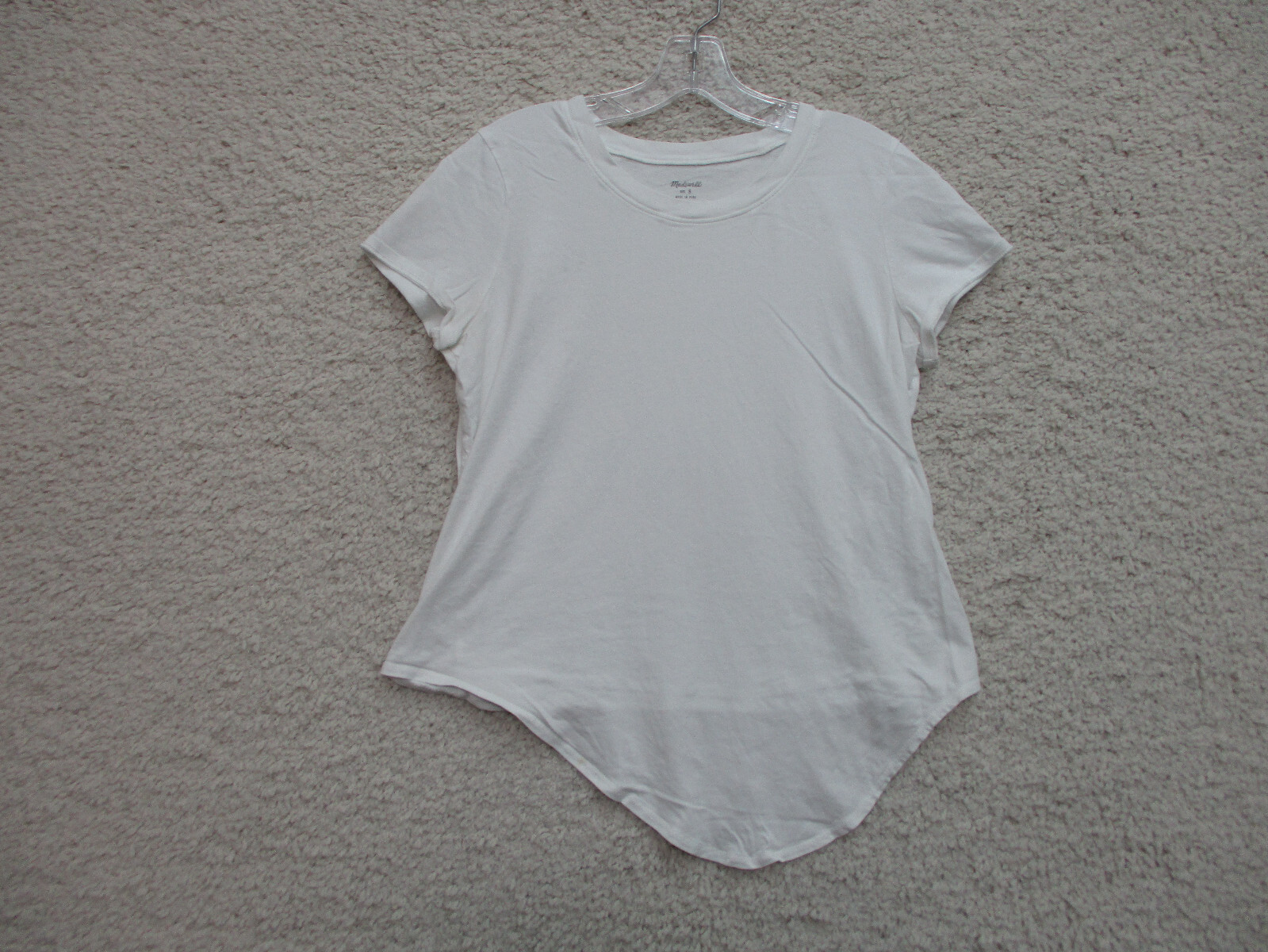 Madewell White Relaxed Cap Sleeve Stretch Shirt Modern Fit Womens Small